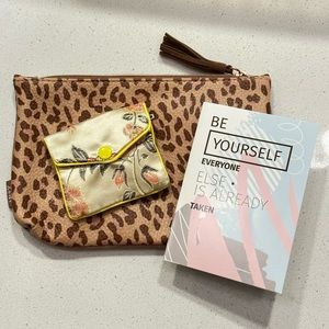 Donating Soon! Ipsy Animal Print Bag and Mini Notebook and Mini Coin purse